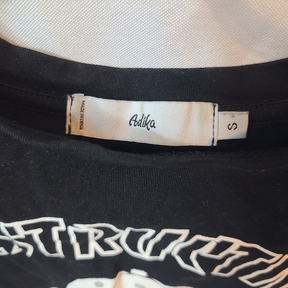 Adika Destructive Skateboard Chain Punk Crop Top - Picture 2 of 4